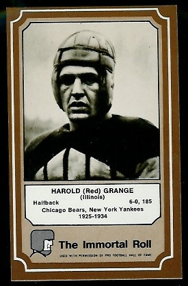 Red Grange - 1975 Fleer Immortal Roll #4 - nm+ oc