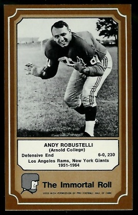 Andy Robustelli - 1975 Fleer Immortal Roll #40 - nm-mt