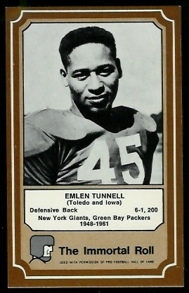 Emlen Tunnell - 1975 Fleer Immortal Roll #44 - nm