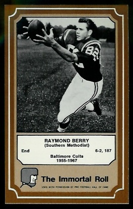 1975 Fleer Immortal Roll #66 - Raymond Berry - nm+