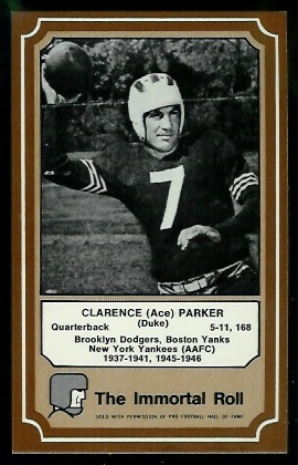 Ace Parker - 1975 Fleer Immortal Roll #68 - nm-mt