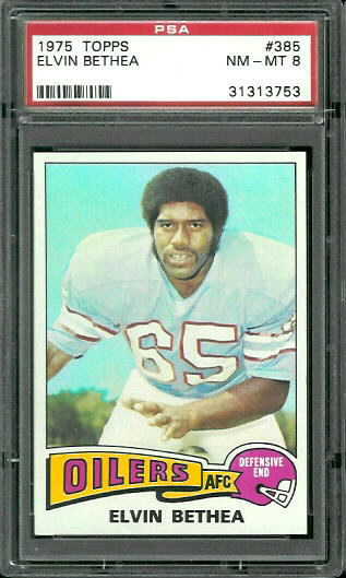 Elvin Bethea - 1975 Topps #385 - PSA 8