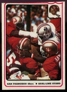 1976 Fleer Team Action #50 - San Francisco 49ers - Goal-Line Stand - nm+ oc
