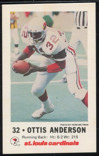 1980 Cardinals Police #1 - Ottis Anderson - nm
