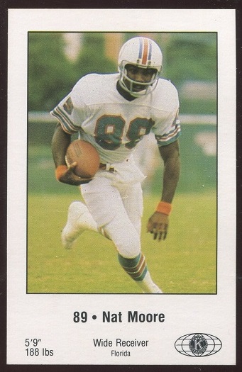 1980 Dolphins Police #10 - Nat Moore - nm+