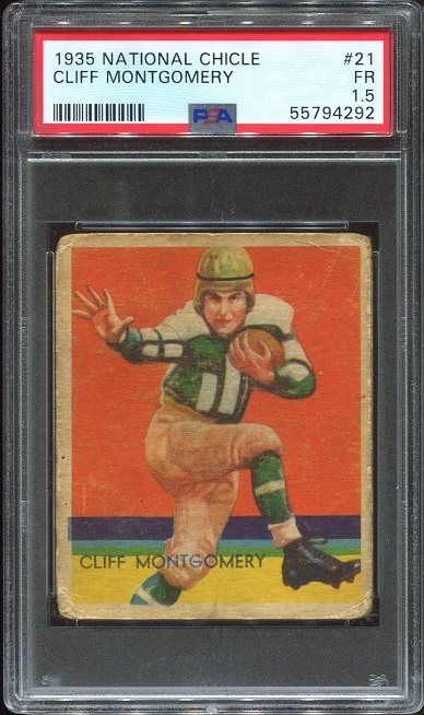 1935 National Chicle #21 - Cliff Montgomery - PSA 1.5
