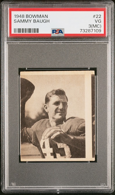 1948 Bowman #22 - Sammy Baugh - PSA 3 mc