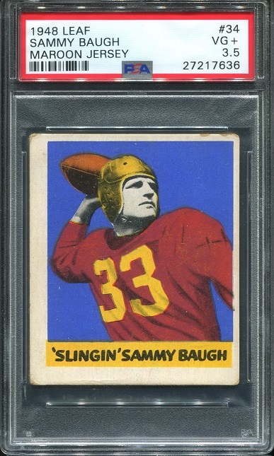 1948 Leaf #34 - Sammy Baugh - PSA 3.5