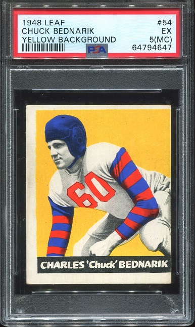 1948 Leaf #54 - Chuck Bednarik - PSA 5 mc