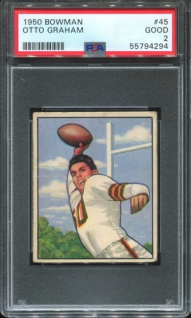 1950 Bowman #45 - Otto Graham - PSA 2