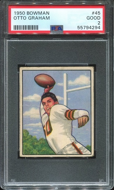 1950 Bowman #45 - Otto Graham - PSA 2