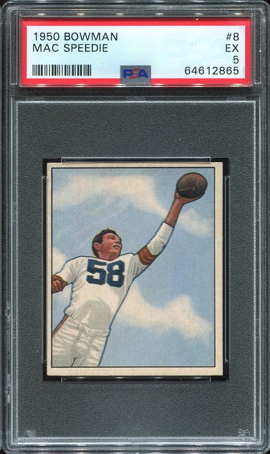 1950 Bowman #8 - Mac Speedie - PSA 5