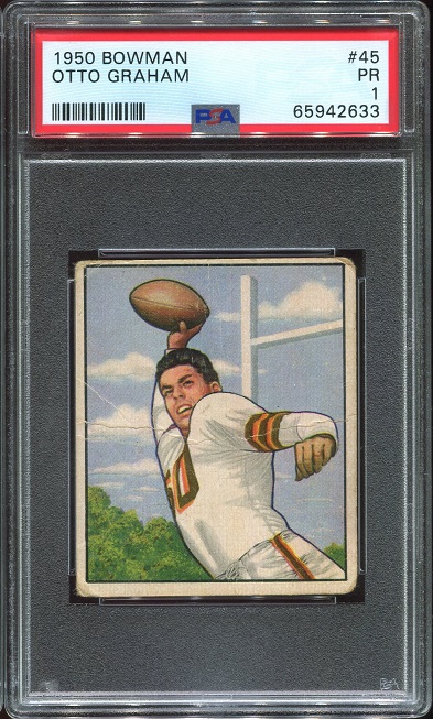 1950 Bowman #45 - Otto Graham - PSA 1