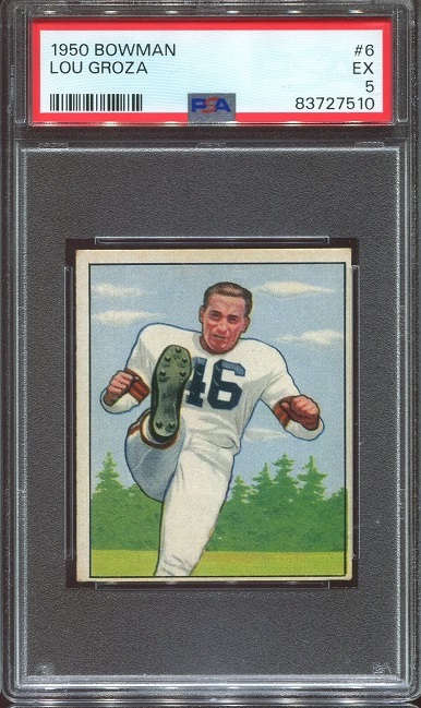 1950 Bowman #6 - Lou Groza - PSA 5