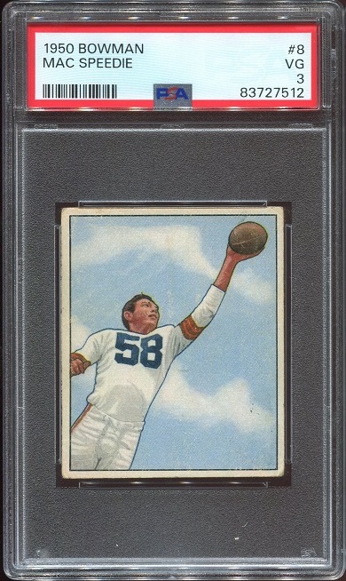 1950 Bowman #8 - Mac Speedie - PSA 3