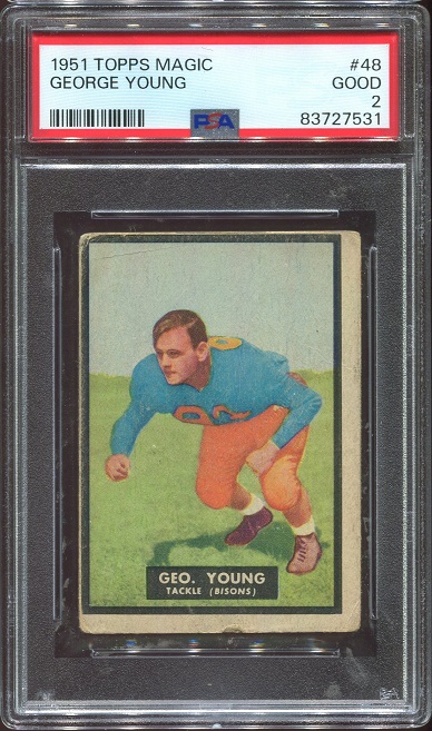 1951 Topps Magic #48 - George Young - PSA 2