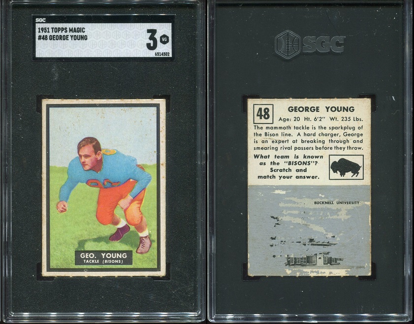 1951 Topps Magic #48 - George Young - SGC 3