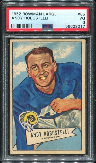 1952 Bowman Large #85 - Andy Robustelli - PSA 3