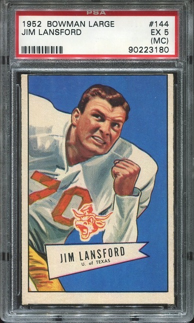 1952 Bowman Large #144 - Jim Lansford - PSA 5 mc