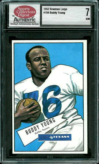 1952 Bowman Large #104 - Buddy Young - SCD 7