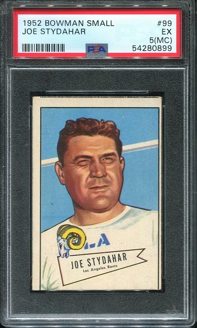 1952 Bowman Small #99 - Joe Stydahar - PSA 5 mc