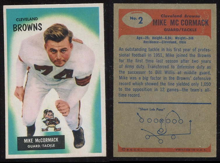 1955 Bowman #2 - Mike McCormack - exmt