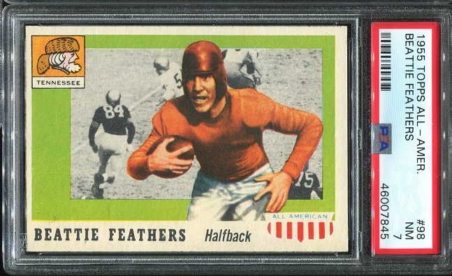 1955 Topps All-American #98 - Beattie Feathers - PSA 7