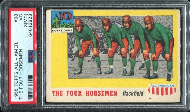 1955 Topps All-American #68 - The Four Horsemen - PSA 3 mc