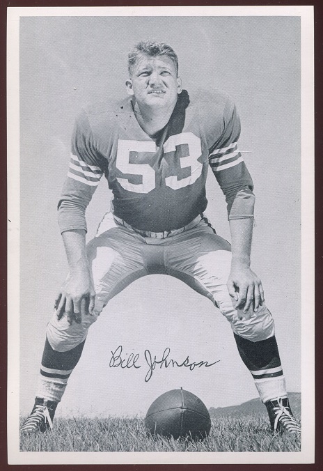 1956 49ers Team Issue #16 - Bill Johnson - nm