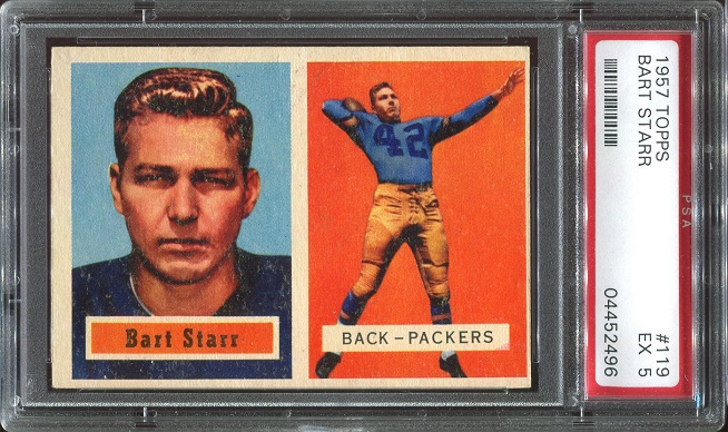 1957 Topps #119 - Bart Starr - PSA 5