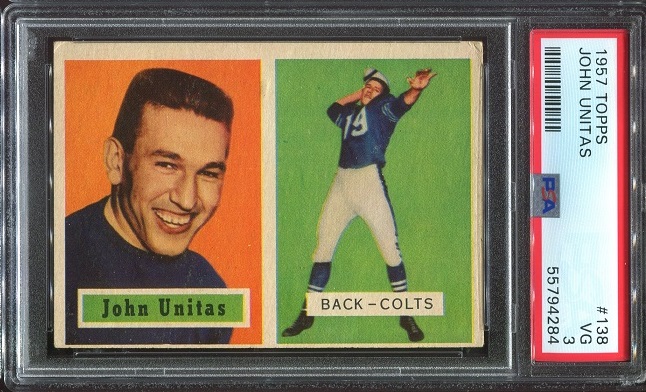 1957 Topps #138 - John Unitas - PSA 3