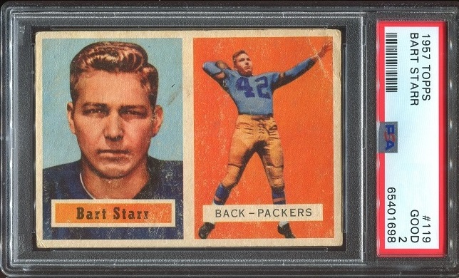1957 Topps #119 - Bart Starr - PSA 2