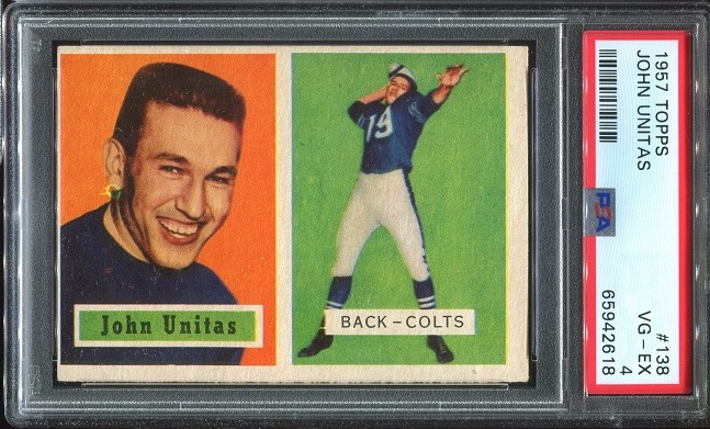 1957 Topps #138 - John Unitas - PSA 4