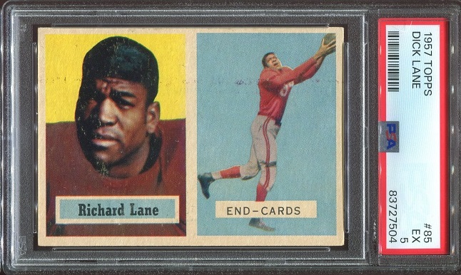 1957 Topps #85 - Dick Lane - PSA 5