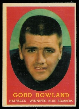 1958 Topps CFL #36 - Gord Rowland - exmt