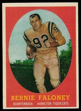 1958 Topps CFL #54 - Bernie Faloney - exmt