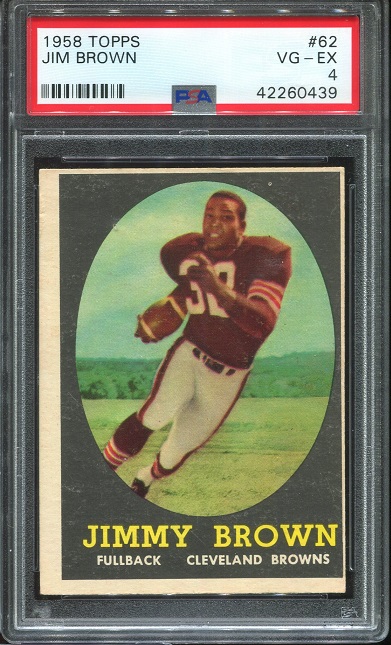 1958 Topps #62 - Jim Brown - PSA 4