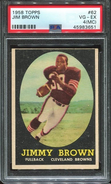 1958 Topps #62 - Jim Brown - PSA 4 mc