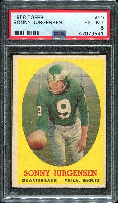 1958 Topps #90 - Sonny Jurgensen - PSA 6