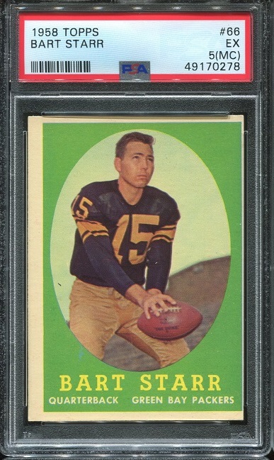 1958 Topps #66 - Bart Starr - PSA 5 mc