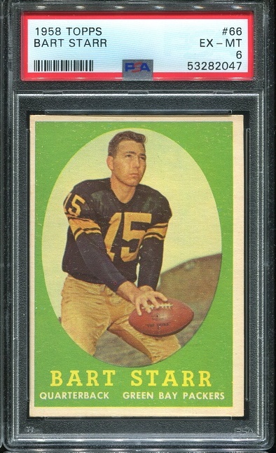 1958 Topps #66 - Bart Starr - PSA 6