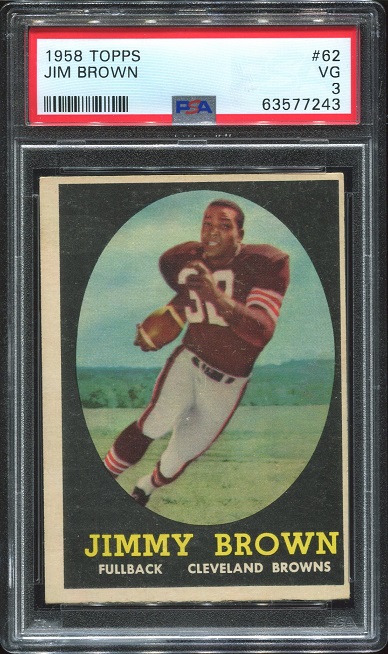 1958 Topps #62 - Jim Brown - PSA 3