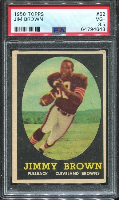 1958 Topps #62 - Jim Brown - PSA 3.5