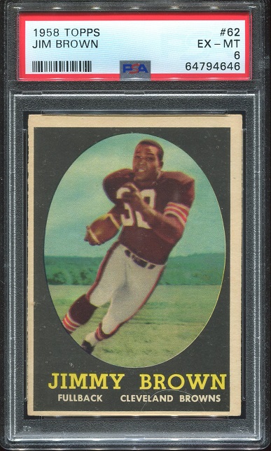 1958 Topps #62 - Jim Brown - PSA 6