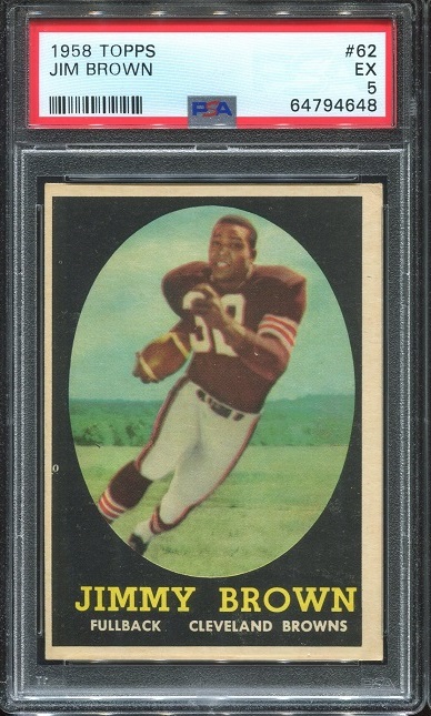 1958 Topps #62 - Jim Brown - PSA 5