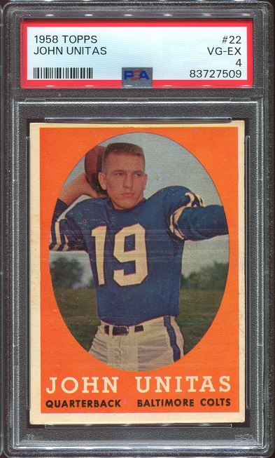 1958 Topps #22 - John Unitas - PSA 4