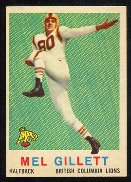 1959 Topps CFL #11 - Mel Gillett - exmt