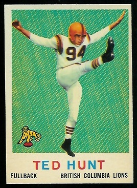1959 Topps CFL #12 - Ted Hunt - nm