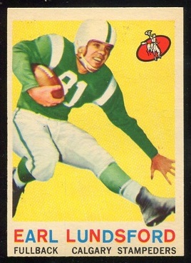 1959 Topps CFL #21 - Earl Lunsford - exmt