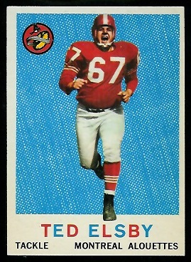 1959 Topps CFL #34 - Ted Elsby - nm